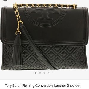 TORY BURCH Fleming Leather shoulder bag!